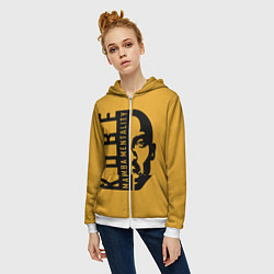 Толстовка на молнии женская Kobe Mamba mentality, цвет: 3D-белый — фото 2