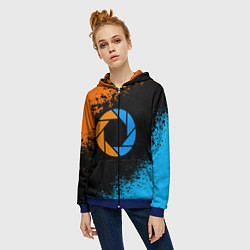 Толстовка на молнии женская PORTAL, цвет: 3D-синий — фото 2