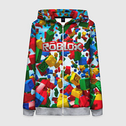 Толстовка на молнии женская Roblox Cubes, цвет: 3D-меланж