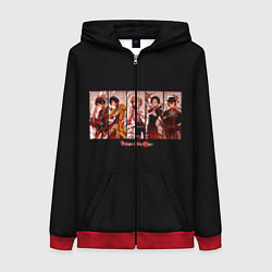 Толстовка на молнии женская Великий из бродячих псов, цвет: 3D-красный