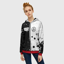 Толстовка на молнии женская LINKIN PARK, цвет: 3D-красный — фото 2