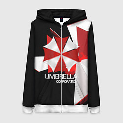 Толстовка на молнии женская UMBRELLA CORP, цвет: 3D-белый