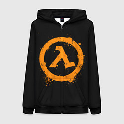 Толстовка на молнии женская HALF-LIFE, цвет: 3D-черный