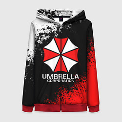 Толстовка на молнии женская RESIDENT EVIL UMBRELLA, цвет: 3D-красный
