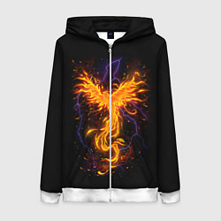 Толстовка на молнии женская Phoenix, цвет: 3D-белый