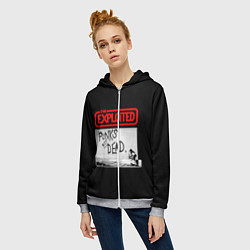 Толстовка на молнии женская Punks Not Dead, цвет: 3D-меланж — фото 2