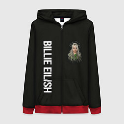 Толстовка на молнии женская BILLIE EILISH, цвет: 3D-красный