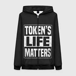 Женская толстовка на молнии TOKENS LIFE MATTERS