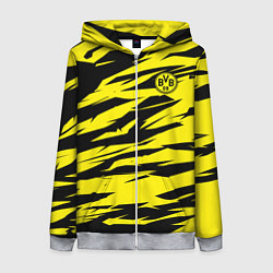 Толстовка на молнии женская FC Borussia, цвет: 3D-меланж
