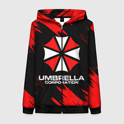 Толстовка на молнии женская Umbrella Corporation, цвет: 3D-черный