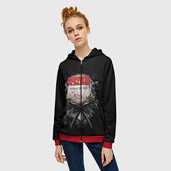 Толстовка на молнии женская Kreator 3, цвет: 3D-красный — фото 2