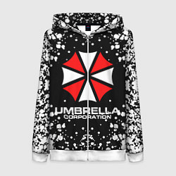 Толстовка на молнии женская Umbrella Corporation, цвет: 3D-белый