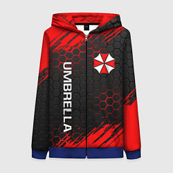 Толстовка на молнии женская UMBRELLA CORP, цвет: 3D-синий