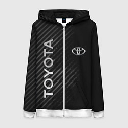 Толстовка на молнии женская Toyota, цвет: 3D-белый