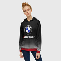 Толстовка на молнии женская BMW, цвет: 3D-красный — фото 2