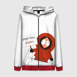 Толстовка на молнии женская Kenny McCormick, цвет: 3D-красный