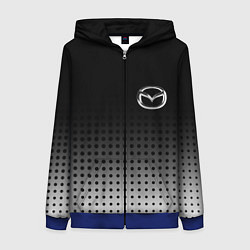 Толстовка на молнии женская Mazda, цвет: 3D-синий