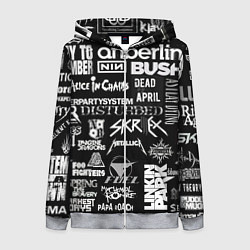 Женская толстовка на молнии Рок группы