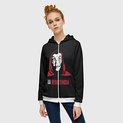 Толстовка на молнии женская VALORANT, цвет: 3D-белый — фото 2