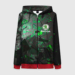 Женская толстовка на молнии SKODA