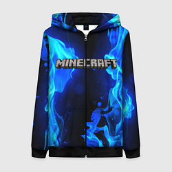 Толстовка на молнии женская MINECRAFT, цвет: 3D-черный
