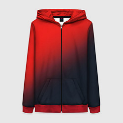 Толстовка на молнии женская RED, цвет: 3D-красный