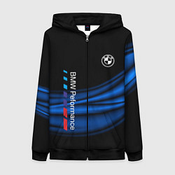 Толстовка на молнии женская BMW, цвет: 3D-черный