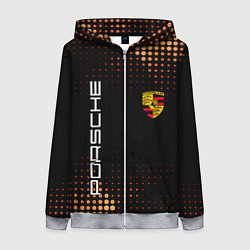 Толстовка на молнии женская PORSCHE, цвет: 3D-меланж