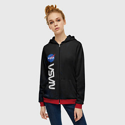 Толстовка на молнии женская NASA НАСА, цвет: 3D-красный — фото 2