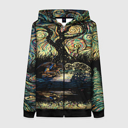 Женская толстовка на молнии НОЧЬ В ЛЕСУ