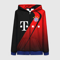 Толстовка на молнии женская FC Bayern Munchen Форма, цвет: 3D-синий