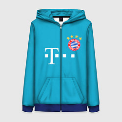 Толстовка на молнии женская Bayern Бавария 20-21 г, цвет: 3D-синий