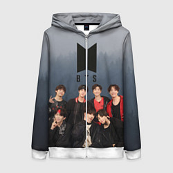 Женская толстовка на молнии BTS Forest