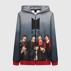 Женская толстовка на молнии BTS Forest