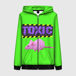 Толстовка на молнии женская Toxic, цвет: 3D-черный