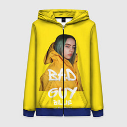 Толстовка на молнии женская Billie Eilish Билли Айлиш, цвет: 3D-синий