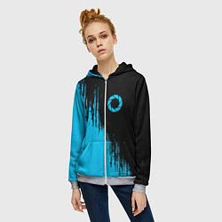 Толстовка на молнии женская PORTAL ПОРТАЛ, цвет: 3D-меланж — фото 2