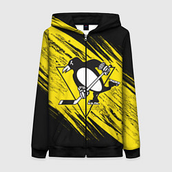 Толстовка на молнии женская Pittsburgh Penguins Sport, цвет: 3D-черный