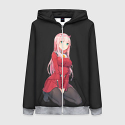 Толстовка на молнии женская ZeroTwo Darling in the Franx, цвет: 3D-меланж