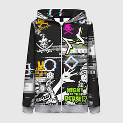 Толстовка на молнии женская Watch Dogs, цвет: 3D-меланж