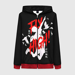 Толстовка на молнии женская Haikyuu Haikyu Haikuu !, цвет: 3D-красный