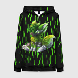 Толстовка на молнии женская Protogen music, цвет: 3D-черный