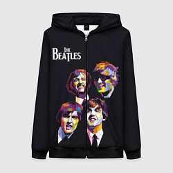 Толстовка на молнии женская The Beatles, цвет: 3D-черный