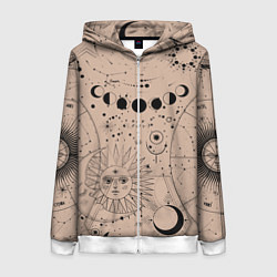 Женская толстовка на молнии Звездное небо