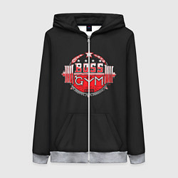 Толстовка на молнии женская Босс этой качалки, цвет: 3D-меланж