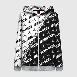 Толстовка на молнии женская MERCEDES BENZ AMG, цвет: 3D-меланж
