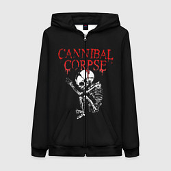 Толстовка на молнии женская Cannibal Corpse 1, цвет: 3D-черный