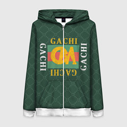 Толстовка на молнии женская GACHI GUCCI, цвет: 3D-белый
