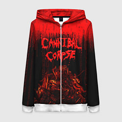 Толстовка на молнии женская CANNIBAL CORPSE, цвет: 3D-белый