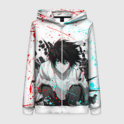 Толстовка на молнии женская DEATH NOTE ТЕТРАДЬ СМЕРТИ, цвет: 3D-белый